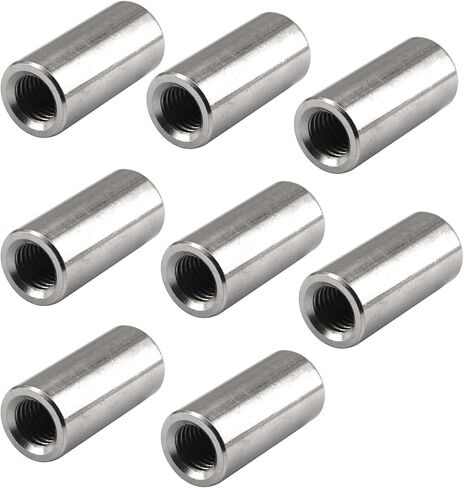 8PCS 304 Stainless Steel Round Connector Nuts, M14 20x30mm Long Rod Sleeve Nut, for Robust Outdoor & Indoor Fastening in Saudi Arabia