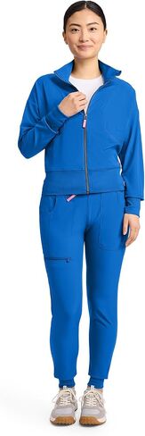 Med Couture Scrub Jackets for Woman Cropped Warm Up Jacket with 2 Pockets, Moisture Wicking Fabric & 360° Stretch - MC303 in Saudi Arabia