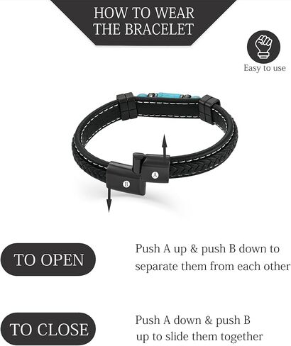 Turquoise Bracelet for Men Leather Men Bracelet in Kuwait