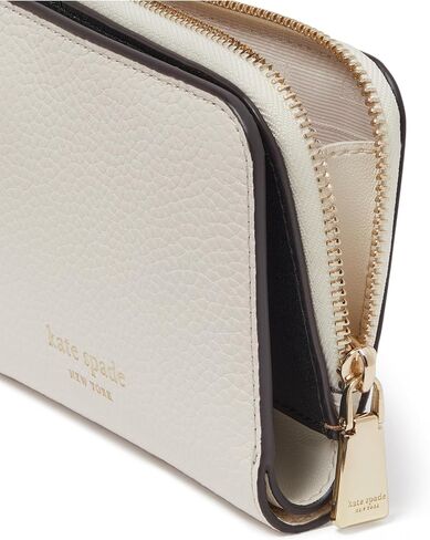 Kate Spade New York Ava Colorblocked Pebbled Leather Zip Bifold Wallet ، Ruby Citrus Multi in Kuwait