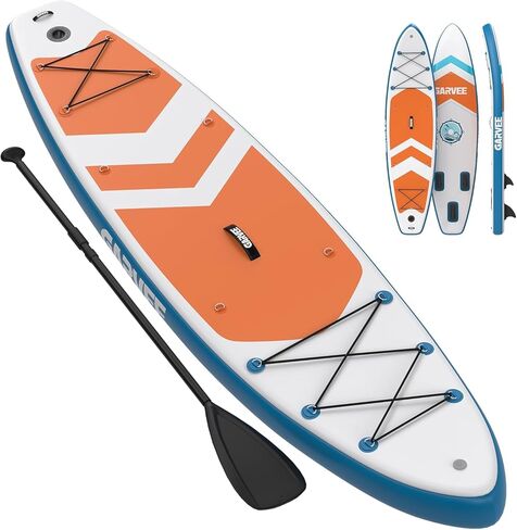 Inflatable Paddle Board for Adults, 10 ft 6 in/11 in Inflatable Stand Up Paddle Board with Premium Accessories, Non-Slip EVA Deck, Ultra-Light Carry Bag, Pump, SUP Board for Adult (Rose Red, 10.6 ft) in Kuwait