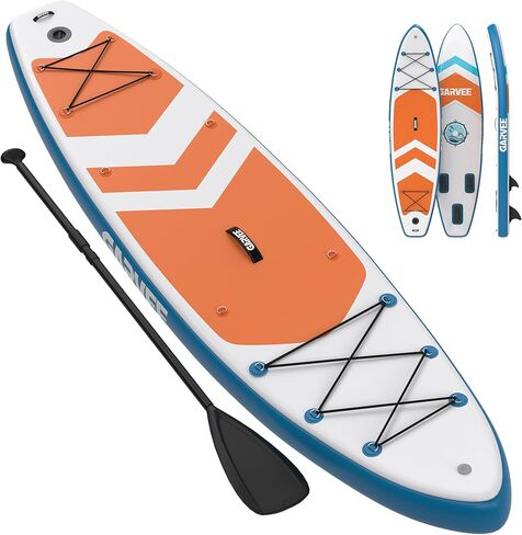 Inflatable Paddle Board for Adults, 10 ft 6 in/11 in Inflatable Stand Up Paddle Board with Premium Accessories, Non-Slip EVA Deck, Ultra-Light Carry Bag, Pump, SUP Board for Adult (Rose Red, 10.6 ft) in Kuwait