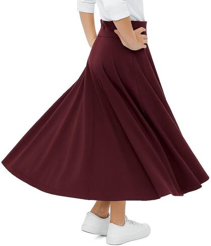 BABY O Girls Kids Basic Stretch Slinky Knit Fold Over Waist Ankle Length Long Maxi Skirt for 4 to 18 Years Old Long Skirt in Saudi Arabia