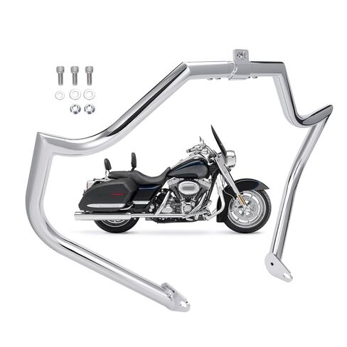 Motorcycle Crash Bar, Highway Engine Guard Crash Bar for Harley Davidson Touring Road King Street Glide Electra Glide CVO and Trike Models 97-08 (Bright Black) in Saudi Arabia