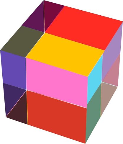 CMY Mixing Colour Cube, 3.15inch（80mm） Acrylic Color Prism Cube Optical Cube Base Included, CMYcube for Home or Office Decoration, Physics Toys, Science Educational Gift for Kids in Kuwait
