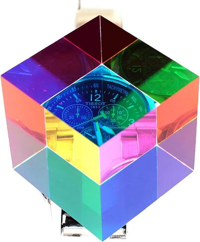 CMY Mixing Colour Cube, 3.15inch（80mm） Acrylic Color Prism Cube Optical Cube Base Included, CMYcube for Home or Office Decoration, Physics Toys, Science Educational Gift for Kids in Kuwait
