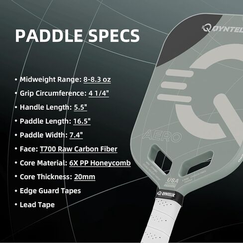 Pickleball Paddlles ، Core Polypropylene Honeycomb Core ، T700 Pickleball Pickleball Paddle مع تدور عالي الحصى ، تصميم Edgeless ، USAPA معتمد in Kuwait