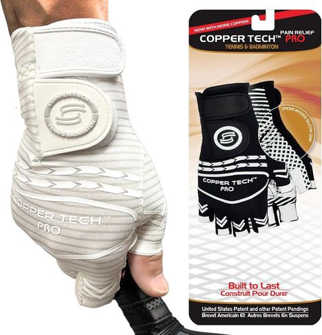 Copper Tech Pro Pickleball Gloves للرجال والنساء | دعم مشترك متقدم مع ضغط النحاس | بنيت مع التنس الجلود الاصطناعية AAA ، القفاز ، والقفازات القفاز in Kuwait