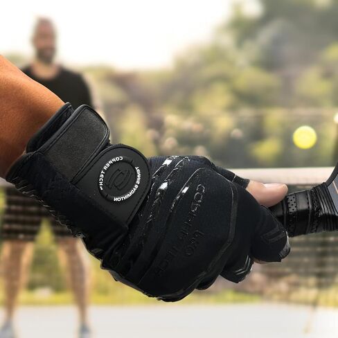 Copper Tech Pro Pickleball Gloves للرجال والنساء | دعم مشترك متقدم مع ضغط النحاس | بنيت مع التنس الجلود الاصطناعية AAA ، القفاز ، والقفازات القفاز in Kuwait