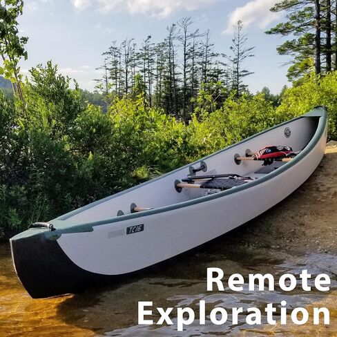 Sea Eagle TC16 Inflatable 16’ High Pressure Drop Stitch Travel Canoe-Wood Web Seats, Pump, Bag and Optional Paddles for Lakes, Rivers & Bays-Easy to Transport, Pack & Stow in Kuwait