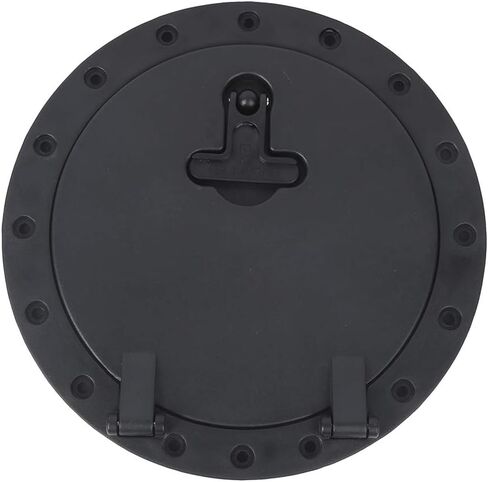 plplaaoo Standard Round Canoeing Compartment Cover Kit ABS Plastic Access Cover Waterproof Fishing Boat Accessory Easy Installation Material for Canoeing and Fishing Boats in Kuwait