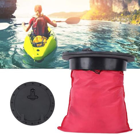 plplaaoo Standard Round Canoeing Compartment Cover Kit ABS Plastic Access Cover Waterproof Fishing Boat Accessory Easy Installation Material for Canoeing and Fishing Boats in Kuwait