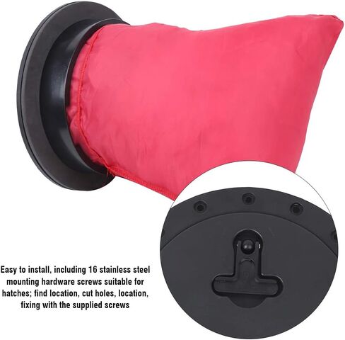 plplaaoo Standard Round Canoeing Compartment Cover Kit ABS Plastic Access Cover Waterproof Fishing Boat Accessory Easy Installation Material for Canoeing and Fishing Boats in Kuwait