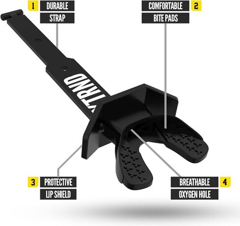 Nxtrnd Two Football Mouth Guard, Football Mouthpiece with Strap, Fits Adult & Youth (Black) in Saudi Arabia
