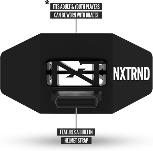 Nxtrnd Two Football Mouth Guard, Football Mouthpiece with Strap, Fits Adult & Youth (Black) in Saudi Arabia