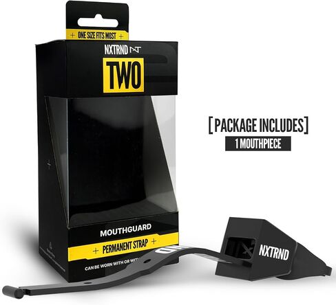 Nxtrnd Two Football Mouth Guard, Football Mouthpiece with Strap, Fits Adult & Youth (Black) in Saudi Arabia