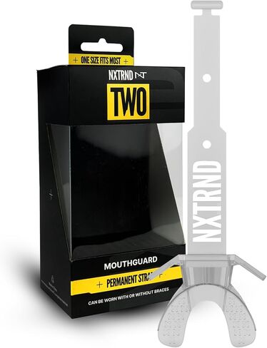 Nxtrnd Two Football Mouth Guard, Football Mouthpiece with Strap, Fits Adult & Youth (Black) in Saudi Arabia