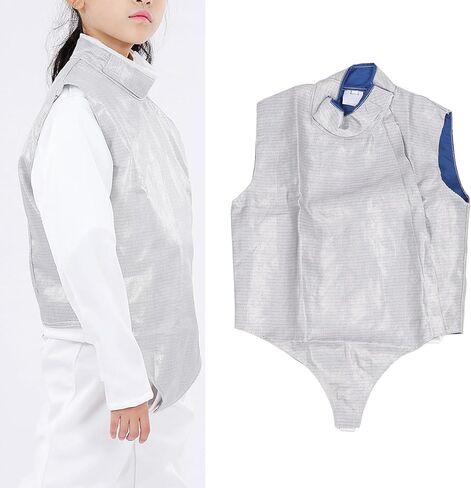 Alomejor Adjustable Neck Fencing Lame with Clean Cuts, Quick Hem Clasps for Extended Training and Competition Use, Three Dimensional Cut Cuffs for in Kuwait