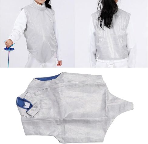 Alomejor Adjustable Neck Fencing Lame with Clean Cuts, Quick Hem Clasps for Extended Training and Competition Use, Three Dimensional Cut Cuffs for in Kuwait