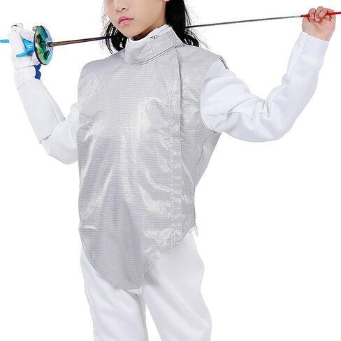 Alomejor Adjustable Neck Fencing Lame with Clean Cuts, Quick Hem Clasps for Extended Training and Competition Use, Three Dimensional Cut Cuffs for in Kuwait