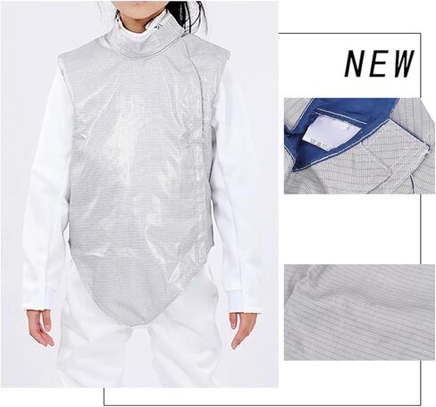 Alomejor Adjustable Neck Fencing Lame with Clean Cuts, Quick Hem Clasps for Extended Training and Competition Use, Three Dimensional Cut Cuffs for in Kuwait