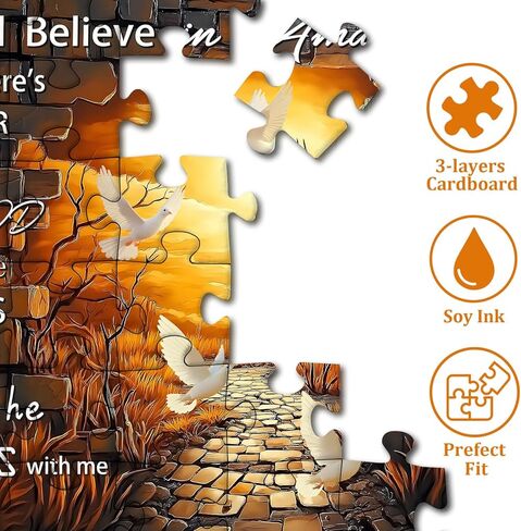 Jesus Cross Puzzles for Adults 1000 Pieces, Christian Religious Catholic Cross Flower Jigsaw Puzzle, Floral Art Faith Challenge for Adults in Kuwait