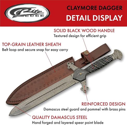 13.25" Wood Handled Damascus Steel Short Saber with Leather Sheath in Saudi Arabia