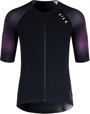 MY KILOMETRE Men's Triathlon Top Full Zip Short Sleeve Tri Shirt, Quick-Dry, UPF 50+ Protection with Reflective Back Pockets in Saudi Arabia