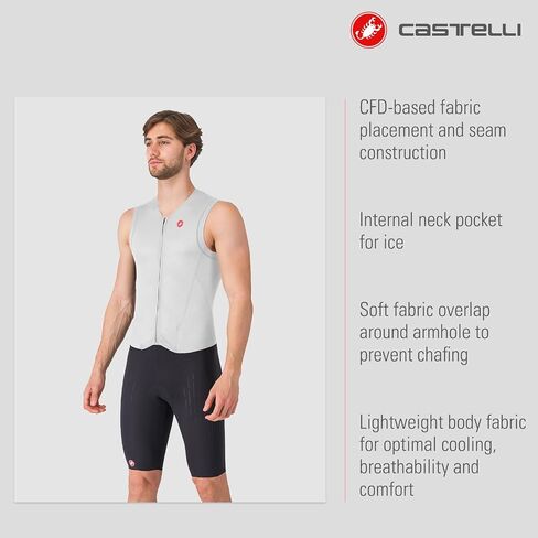 CASTELLI Men’s Sanremo 3 Suit Sleeveless, Cycling Race Swim Bike Run, Aerodynamic Triathlon Suit with Tri Seat Pad in Saudi Arabia