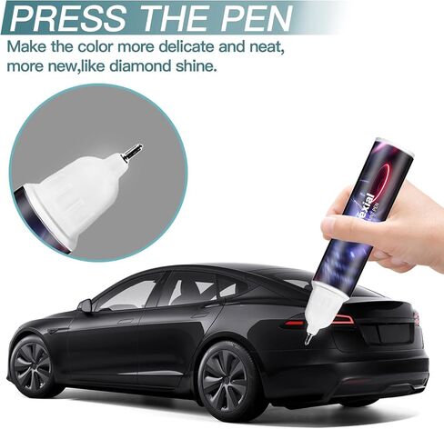Stealth Gray (PN01) لمس الطلاء المتوافق مع Tesla Model Y/3/X/S ، مزيل خدش السيارة الممتاز للخدوش العميقة ، إصلاح قلم السيارة إصلاح الخدش ثنائية في واحد in Kuwait