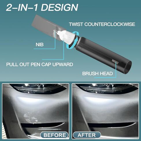 Stealth Gray (PN01) لمس الطلاء المتوافق مع Tesla Model Y/3/X/S ، مزيل خدش السيارة الممتاز للخدوش العميقة ، إصلاح قلم السيارة إصلاح الخدش ثنائية في واحد in Kuwait