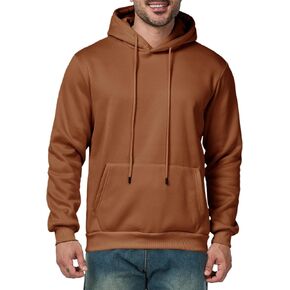 Mens Hoodies Pullover Casual Long Sleeve Drawstring Athletic Hooded Sweatshirt with Pockets in Saudi Arabia