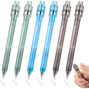 crtiin 6 pcs تململ ألعاب الجيل أقلام الجيل تخفيف الإجهاد 0.5 مم حبر أسود فاصل نقطة جافة سريعة الكتابة بسلاسة القلق قلم القلق لمجلة لوازم المدرسة in Kuwait