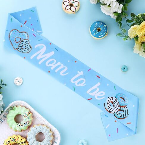 Jollyboom Donut Baby Shower Decorations Sash for Girl, Pink Donut Mom to Be Sash Sprinkled With Love Baby Shower Decorations Donut Baby Sprinkle Decorations for Girl in Saudi Arabia