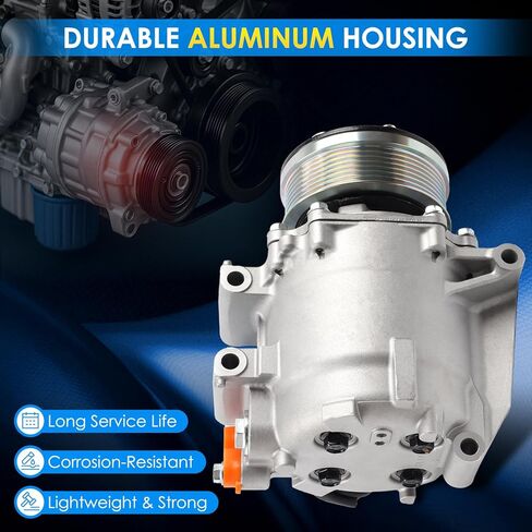 CAR A/C ضاغط ملاءمة للفترة 2011-2012 لـ Hyundai Sonata 2011-2012 لـ KIA Optima 2.0T 2.0L 2.4L باستبدال AUT AUTOMOTIVE ضاغط AC 977013R000 ، 178317 A/C ضاغط CAR CO 11218C in Kuwait