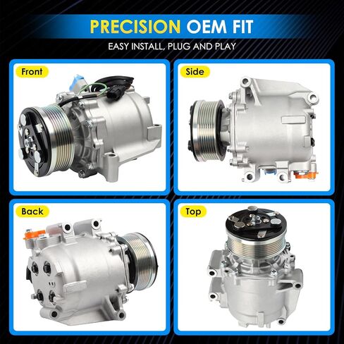 CAR A/C ضاغط ملاءمة للفترة 2011-2012 لـ Hyundai Sonata 2011-2012 لـ KIA Optima 2.0T 2.0L 2.4L باستبدال AUT AUTOMOTIVE ضاغط AC 977013R000 ، 178317 A/C ضاغط CAR CO 11218C in Kuwait