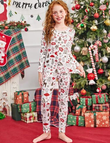 Arshiner Thermal Underwear for Kids Long Johns Girls Base Layer Top and Bottom Set in Saudi Arabia