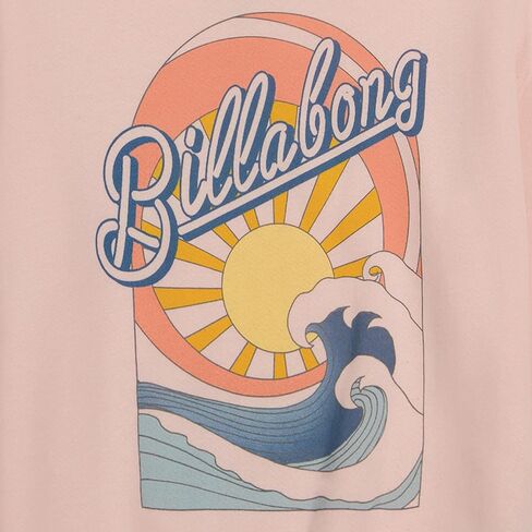 سويت شيرت Billabong للفتيات بأكمام طويلة ورقبة دائرية، صوف تيري فرنسي ناعم، مقاس كبير مريح in Kuwait