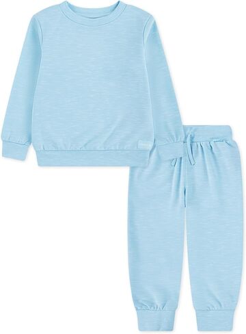 Hurley unisex-baby Soft Basic Cloud Slub Crewneck Sweatshirt and Joggers 2-piece Outfit Set in Saudi Arabia