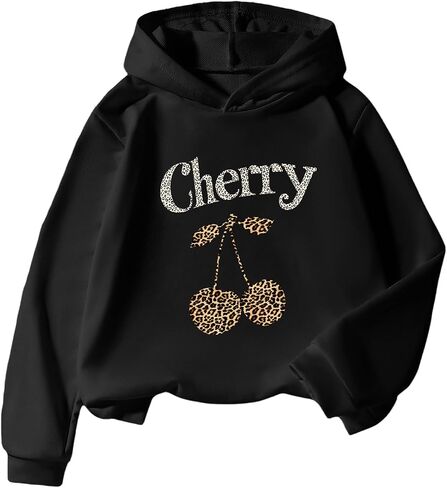 Girl's Hoodies Bowknot Graphic Hooded Sweatshirts Long Sleeve Fall Winter Pullover Tops in Saudi Arabia