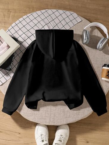 Girl's Hoodies Bowknot Graphic Hooded Sweatshirts Long Sleeve Fall Winter Pullover Tops in Saudi Arabia
