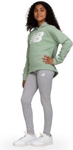 New Balance Girls Athletic 2 قطعة-Pullover Hoodie و Leggings Leggings مجموعة التعرق ، والأداء النشط الأداء الناعم in Saudi Arabia