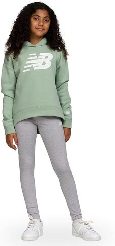 New Balance Girls Athletic 2 قطعة-Pullover Hoodie و Leggings Leggings مجموعة التعرق ، والأداء النشط الأداء الناعم in Saudi Arabia