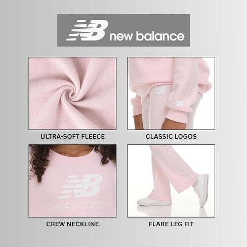 New Balance Girls 2 قطعة مجموعة - مجموعة من البلوزات وطيور طماق ، طماق مزدح in Saudi Arabia