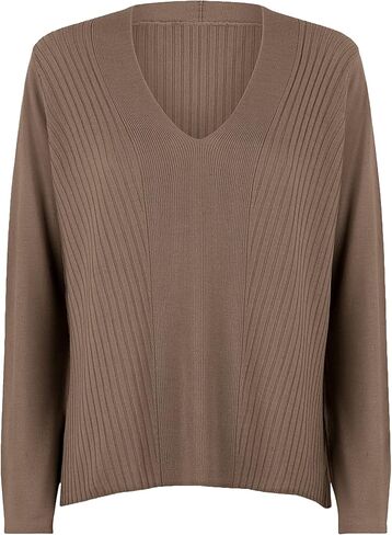 Wolford Merino Blend Top Long Sleeves for Women 100% Merino Wool Sweater with Ribbed Pattern and V-Neck in Saudi Arabia