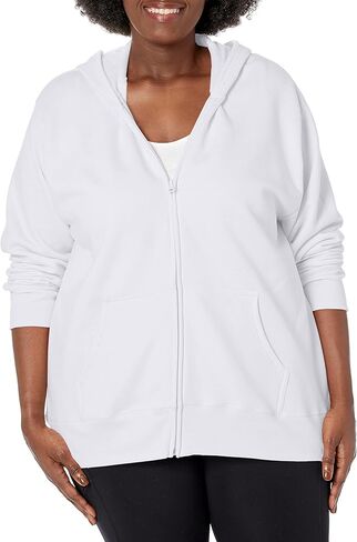 Just My Size Women's Zip-up Fleece Hoodie, EcoSmart Hooded Sweatshirt, Plus Size in Saudi Arabia