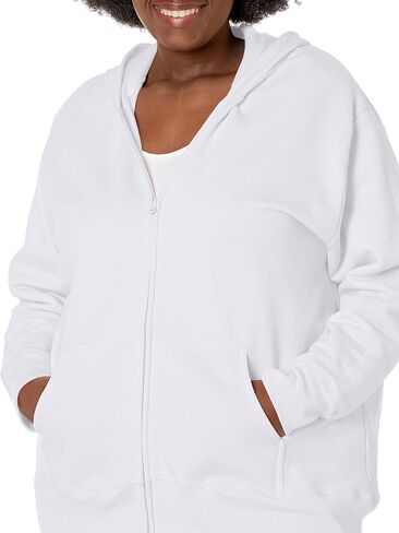 Just My Size Women's Zip-up Fleece Hoodie, EcoSmart Hooded Sweatshirt, Plus Size in Saudi Arabia