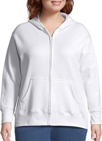 Just My Size Women's Zip-up Fleece Hoodie, EcoSmart Hooded Sweatshirt, Plus Size in Saudi Arabia