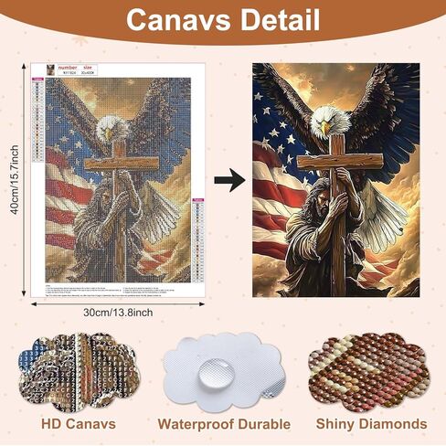 Airdea Diamond Art Paints Kits للبالغين ، ومجموعات فن الخشخاش الماس للبالغين ، و 12 × 16 بوصة DIY Paints Paints Red and Whit in Saudi Arabia