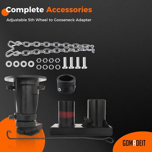 New Adjustable Cushioned Fifth Wheel Gooseneck Adapter Replace Convert-A-Ball C5G1216 Gooseneck Adapter 12"-16", GTW 20000 in Saudi Arabia